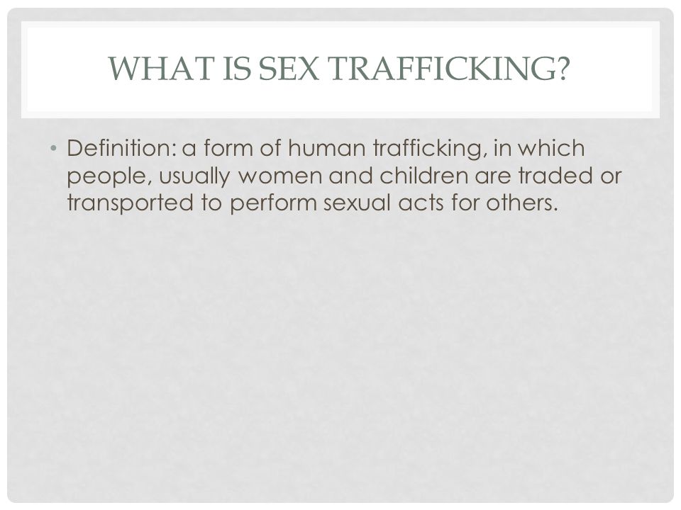 thesis statement human trafficking